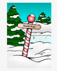 Free Vector North Pole Sign - Cartoon North Pole Pole, HD Png Download, Free Download