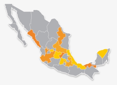Presencia En La República Mexicana - Map Of Mexico Clipart, HD Png Download, Free Download