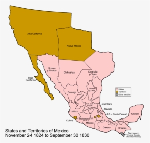 Map Of Mexico 1848, HD Png Download, Free Download