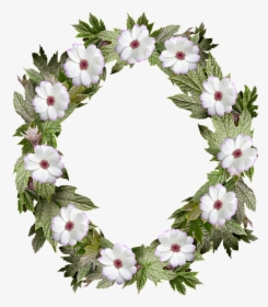 Wreath, Frame, Border, Flower, Leaf - Bingkai Karangan Bunga, HD Png Download, Free Download