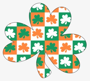 Shamrock With Ireland Pattern Clip Arts - Ireland Clipart, HD Png Download, Free Download