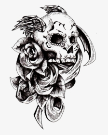 Transparent Skull Tattoo Clipart - Skull Tattoo Png, Png Download, Free Download