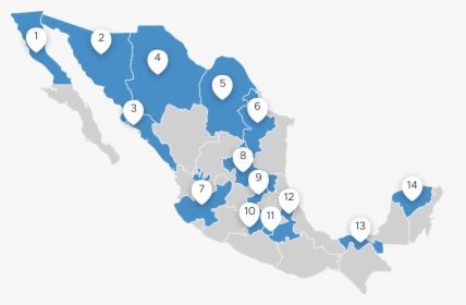 Mapa De La República Mexicana Con Las Instalaciones - Estado De Yucatan Png, Transparent Png, Free Download