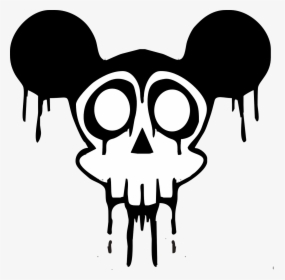 Cartoon Mickey Mouse Skull, HD Png Download, Free Download
