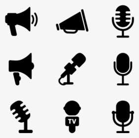 2 Mic Icon Packs - Hand Mike Icon Png, Transparent Png, Free Download