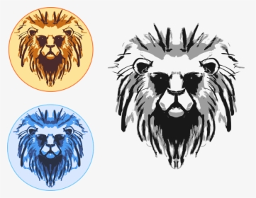 Lion, Seal, Stamp, Vector, Ink, Logo, Head, Animal - Portable Network Graphics, HD Png Download, Free Download