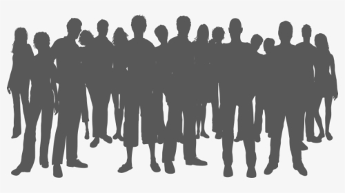 Clip Art Silhouette Of Crowd - Many People Silhouette Png, Transparent Png, Free Download