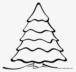 Arbol Navidad Para Colorear - Christmas Tree Black And White Clipart, HD Png Download, Free Download