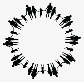 Family Silhouette Holding Hands Circle Clip Arts - Silhouette Of Family Holding Hands, HD Png Download, Free Download
