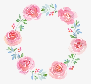 Beautiful Flower Watercolor Wreath - Free Save The Date Flowers, HD Png Download, Free Download
