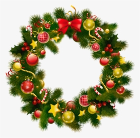Christmas Wreath Frame Png, Transparent Png, Free Download