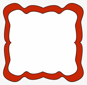 Red Curvy Frame - Red Borders And Frames Clip Art, HD Png Download, Free Download