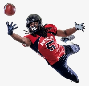 American Football Player Catching A Ball - Football Player Catching The Football, HD Png Download, Free Download