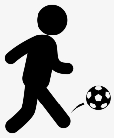 Soccer Player With Ball - Soccer Icon Png, Transparent Png, Free Download