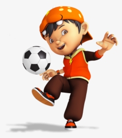 Boboiboy Playing Football - Boboiboy Png, Transparent Png, Free Download