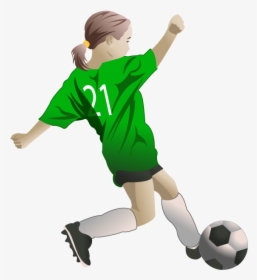 Png Girls Soccer - Soccer Player No Background, Transparent Png, Free Download