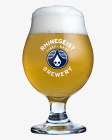 Light Beer In Rhinegeist Snifter Glass With Fluffy - Beer Glass, HD Png Download, Free Download