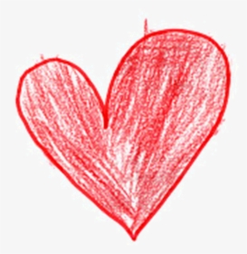 Crayon Heart Clipart - Child's Heart Drawing, HD Png Download, Free Download