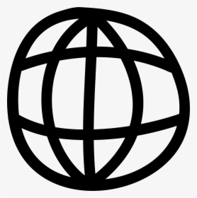 World Grid Hand Drawn Symbol - Globe Icon Png Orange, Transparent Png, Free Download