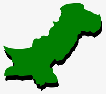 Embossed Outline Map Of Pakistan With Green Fill - Pakistan Map Karachi Lahore Islamabad, HD Png Download, Free Download