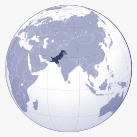 Where Is Pakistan Located Large Map - Mount Everest On Globe, HD Png Download, Free Download