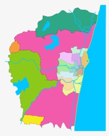 Us Map With Time Zones Printable - Outline Chennai City Map, HD Png Download, Free Download