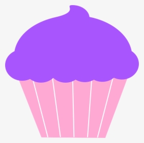 Cupcake, Icing, Frosting, Cake, Purple, Dessert, Treat - Cartoon Cupcake Clipart, HD Png Download, Free Download