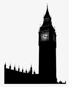 London Clock Tower Download Png - Big Ben Silhouette Vector, Transparent Png, Free Download