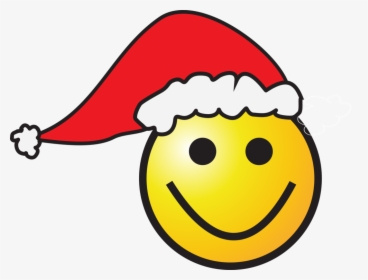 Natal, Smiley, Chapéu, Papai Noel - Christmas Smiley Face Clipart, HD Png Download, Free Download