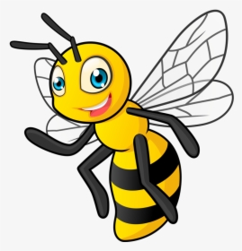 Cartoon Bee Vector Black And White, HD Png Download, Free Download