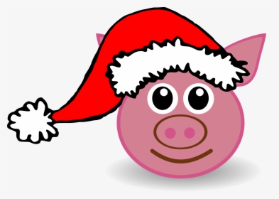 Porco, Animal, Natal, Papai Noel, Chapéu - Cat With Christmas Hat Clipart, HD Png Download, Free Download