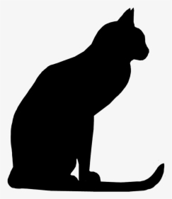 Cat Png - Silhouette Cat Clipart Black And White, Transparent Png, Free Download