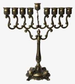 Shabbat Candles Png - Menorah With 6 Candles With Oil, Transparent Png, Free Download