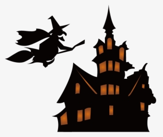 Halloween Silhouette Haunted House Png File - Scary Halloween Png, Transparent Png, Free Download
