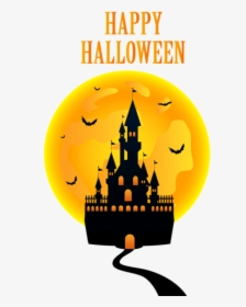 Free Png Happy Halloween With Castle Png Images Transparent - Halloween Castle Png, Png Download, Free Download