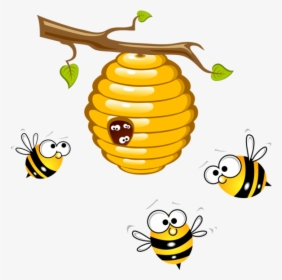 Abeilles,png Honey Bees Clip Art Bees - Una Colmena De Abejas, Transparent Png, Free Download