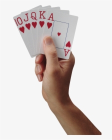 Hand Holding Cards - Hand With Cards Png, Transparent Png, Free Download