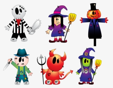 Halloween Kids Png - Creepy Halloween Cartoon Characters, Transparent Png, Free Download