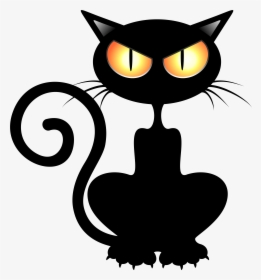 Free Halloween Cat Clip Art - Halloween Black Cat Clipart, HD Png Download, Free Download