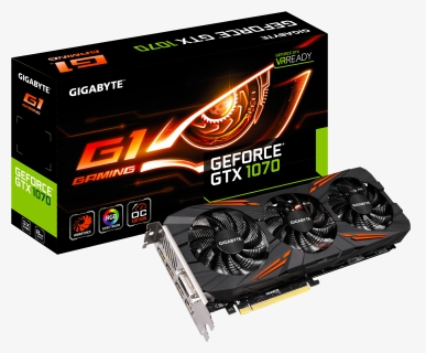 Graphics Card Transparent Background - Gigabyte Gtx 1070 G1 Gaming 8, HD Png Download, Free Download