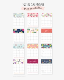 Clip Art Calendario 2018 Tumblr - Printable Calendar Bullet Journal 2019 2020, HD Png Download, Free Download