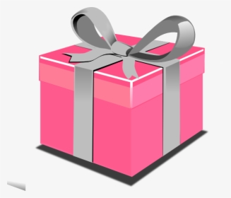 Pink Present Box Clip Art - Cartoon Transparent Background Christmas Gift, HD Png Download, Free Download