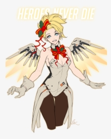 Free Overwatch Mercy Drawing - Mercy With Cats Overwatch, HD Png Download, Free Download