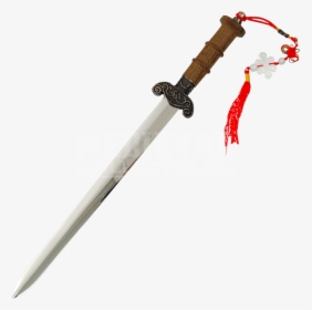 China Transparent Medieval - Chinese Sword With Ribbon, HD Png Download, Free Download