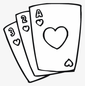 Playing Cards Collection Of Clipart Black And White - Cards Black And White, HD Png Download, Free Download