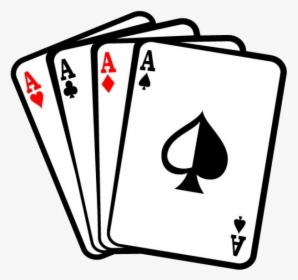 Playing Cards Four Aces Poker Clip Art Free Vector - Cards Clipart, HD Png Download, Free Download