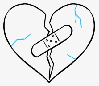 Clip Art How To Draw A - Drawings Of Broken Hearts, HD Png Download, Free Download