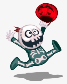 Skeleton Halloween Clip Art, HD Png Download, Free Download