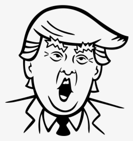 Donald Trump Clipart Black And White, HD Png Download, Free Download