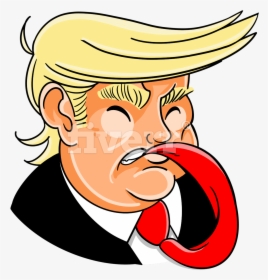 Draw President Donald Trump - Drawing Cartoon Easy Donald Trump, HD Png Download, Free Download
